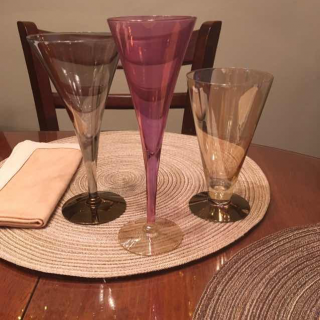 Photo of Set of 6 ea -18 Beautiful Glasses w/gold