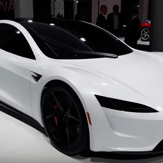 Photo of tesla roadster (white)