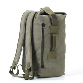 Photo of Canvas Travel Backpack Large Capacity Rucksack Man Travel Bag Luggage Canvas Bucket Shoulder Bags