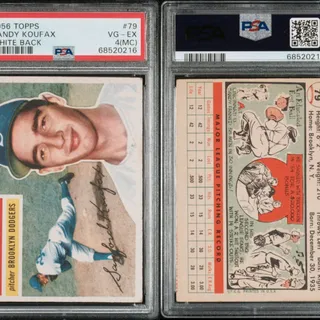Photo of 2nd year 1956 Topps  Sandy Koufax card 