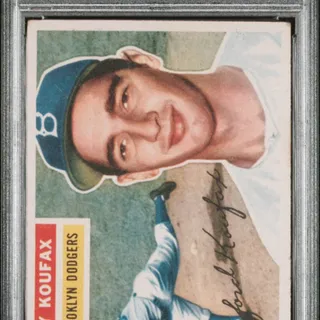 Photo of 2nd year 1956 Topps  Sandy Koufax card 