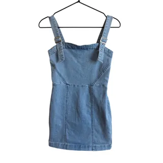 Photo of Forever 21 Womens Sz S Above Knee Denim Jumper Blue Jean Dress