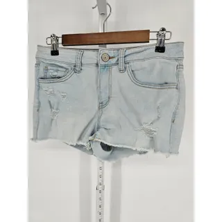 Photo of SO Juniors Sz 11 Favorite Shortie Light Wash Blue Jean Shorts Distressed