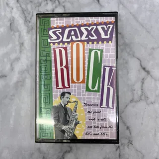 Photo of Vintage SAXY ROCK CD Sax Hits from the 50's & 60's Cassette Tape TJ2-7