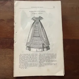 Photo of 1861 Juvenile Fashions for March Engravings ~12 Pages Godey's Lady's Book D4-7