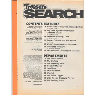 Photo of Treasure Search Magazine 1981 October Metal Detecting Gold Diamonds M2