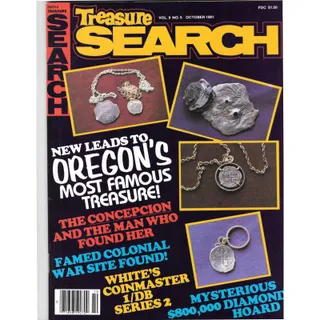 Photo of Treasure Search Magazine 1981 October Metal Detecting Gold Diamonds M2