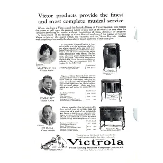 Photo of Original 1920s Victrola Victor Talking Machine Magazine Ad Camden NJ AD8-5