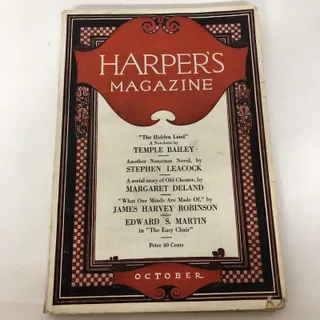 Photo of Harper’s Monthly Magazine October 1920 No. 845 “The Hidden Land” Novelette 