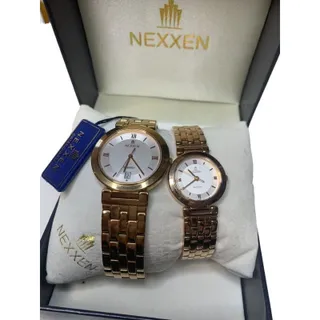 Photo of Nexxen Rose Gold Plated His and Her Watch Set in Box Sapphire Crystal