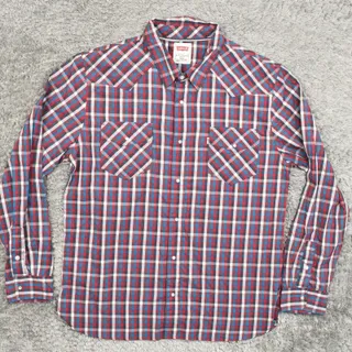 Photo of Levi's Men's 2XL Button Shirt Long Sleeve Plaid Multicolor Modern Pearl Snap Pla