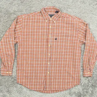 Photo of american Eagle Men's L Button Shirt Long Sleeve Plaid Multicolor Pocket Classic