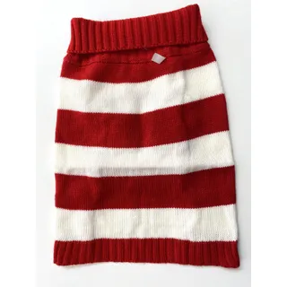 Photo of Red and white Dog Sweater size large