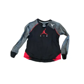 Photo of XS (4) Nike Jumpman Youth Boys 2 Piece Outfit Black Red Pants Long Sleeve