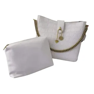 Photo of White bucket crossbody purse