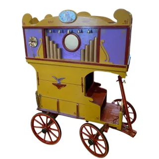 Photo of Vintage Handcrafted Circus Carousel Cart Speakers Wagon Half Scale