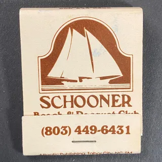 Photo of Schooner Beach & Racquet Club Myrtle Beach, SC Full Matchbook c1975-80's