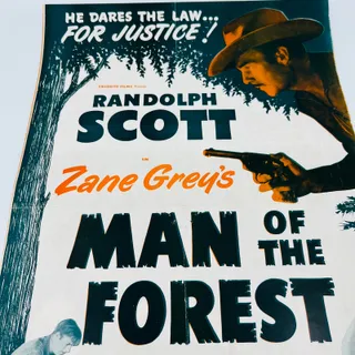 Photo of Zane Grey's Man of the Forest Original Pressbook Randolph Scott 11x17 FL1