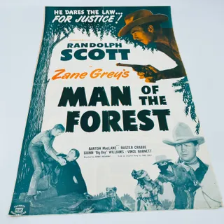 Photo of Zane Grey's Man of the Forest Original Pressbook Randolph Scott 11x17 FL1