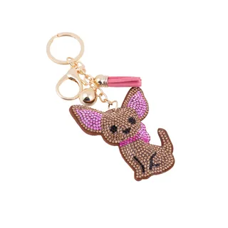 Photo of Bling Crystal Chihuahua Tassel Keychain