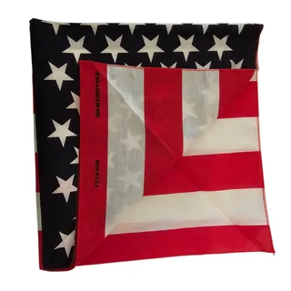 Photo of Vintage Hav-A-Hank Square USA Flag Bandana Scarf 21x21 RN15187