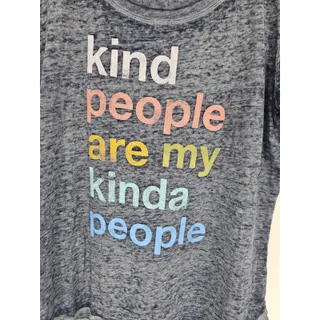 Photo of Maurices Women's Blue Kind People Burnout Short Sleeve Blouse Top Size L