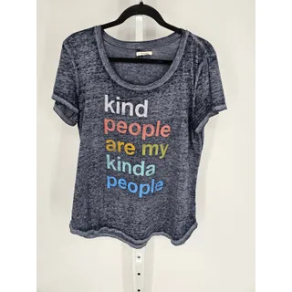 Photo of Maurices Women's Blue Kind People Burnout Short Sleeve Blouse Top Size L