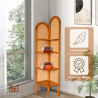 Photo of Wooden Corner Bookshelf