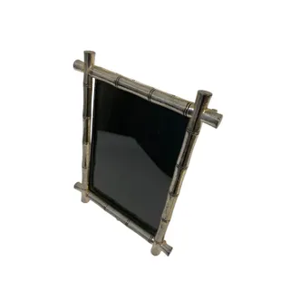 Photo of Silvertone Bamboo Tabletop Picture Frame for 6.5" x 4.5" Photo
