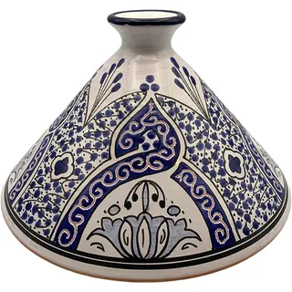 Photo of Williams Sonoma Tagine Hand-Painted Blue Moroccan Ceramic Cookware Lid Only