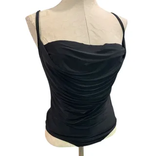 Photo of Size 10 Pretty Little Things Womens Body Suit Black Drape Neck