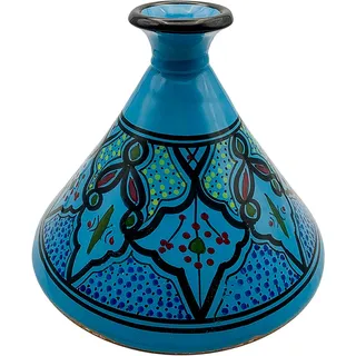 Photo of Moroccan Tagine Handmade Hand-Painted Blue Ceramic Glazed Cookware Lid Only