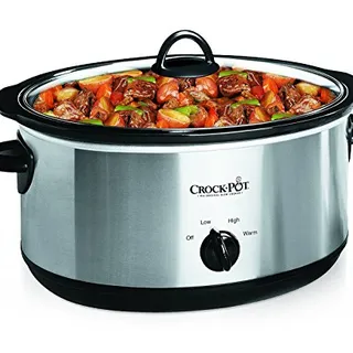 Photo of Crock-Pot 7 Quart Oval Manual Slow Cooker, Stainless Steel