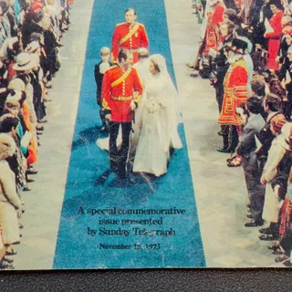 Photo of 1973 Sunday Telegraph Royal Wedding Princess Anne Mark Phillips Magazine