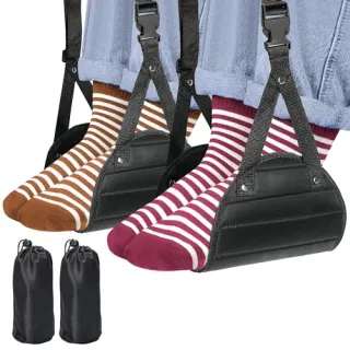 Photo of 2-Pack Airplane Travel Footrest Hammock to Relax Your Fee