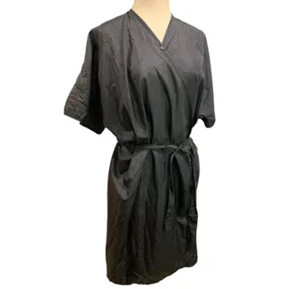 Photo of One Size Andre Hair Styling Smock for Clients Belted Black Style 8104