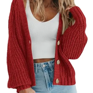 Photo of PRETTYGARDEN Chunky Knit Cardigan Sweater; Many Colors