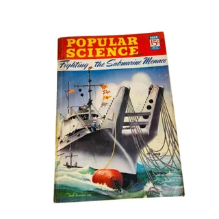 Photo of Popular Science March 1942 Magazine Fighting the Submarine Menace