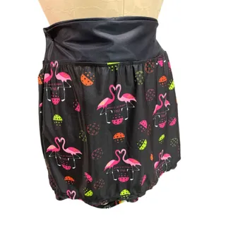 Photo of Medium PB1965 Womens Athletic Skort Flamingos Black Pockets