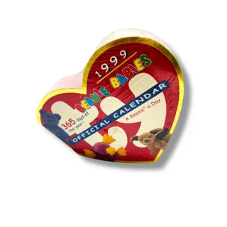 Photo of 1999 Ty Beanie Babies Official Heart Shaped Calendar Heart Shaped Sealed