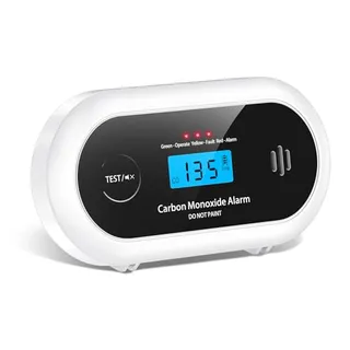 Photo of Carbon Monoxide Detector, Portable 10-Year Sealed Battery CO Alarm with LCD Display for Home, Office and Travel