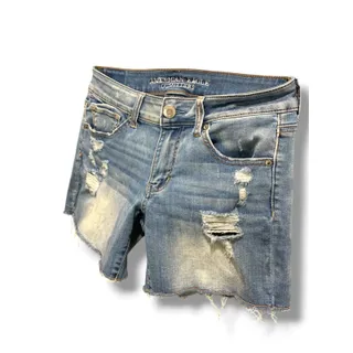 Photo of Size 8 American Eagle Super Super Stretch Womens Distressed Jean Shorts