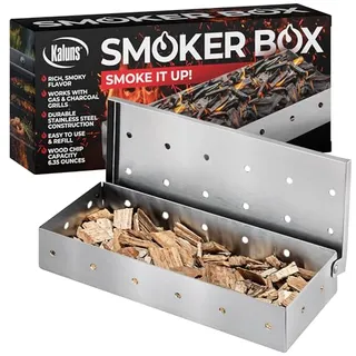 Photo of Universal Stainless Steel Smoker Box, Gas or Charcoal Grill