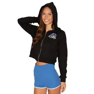 Photo of Delaware Blue Hens Waffle Knit Zip Up Hoodie