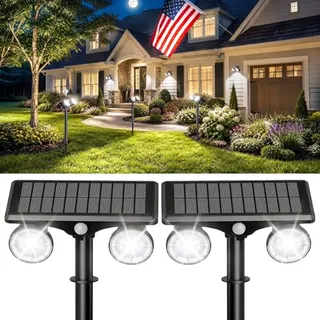 Photo of Solar Spot Lights Outdoor Waterproof 2Pack Motion Sensor