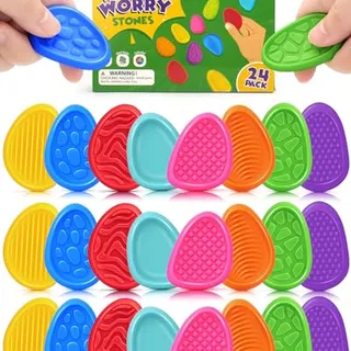 Photo of Fidget Toys Sensory Stone for Kids + Adults: 24 Pack