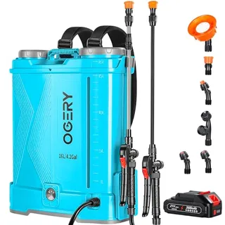 Photo of Battery Powered Backpack Sprayer 4 Gallon with 6 Nozzles