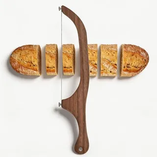 Photo of Bow Bread Knife for Homemade Sourdough – 15.7″ Serrated Bread Slicer