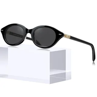 Photo of Oval Acetate Polarized Sunglasses for Small Face