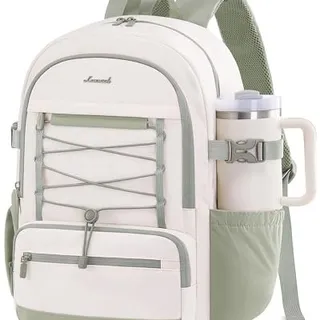 Photo of Large Capacity Bookbag with Water Bottle Holder